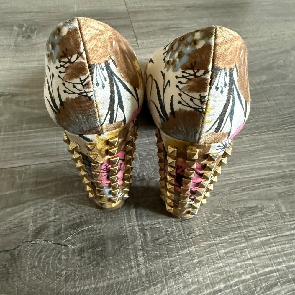 J Crew Collection Studded Floral Etta Pumps High Heels Limited Edition Sz 7.5 - Picture 3 of 7